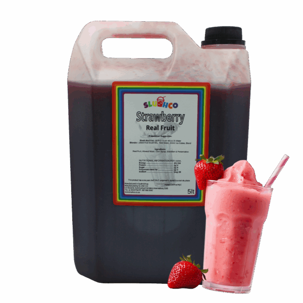 REAL FRUIT Strawberry Slush Syrup 5lt