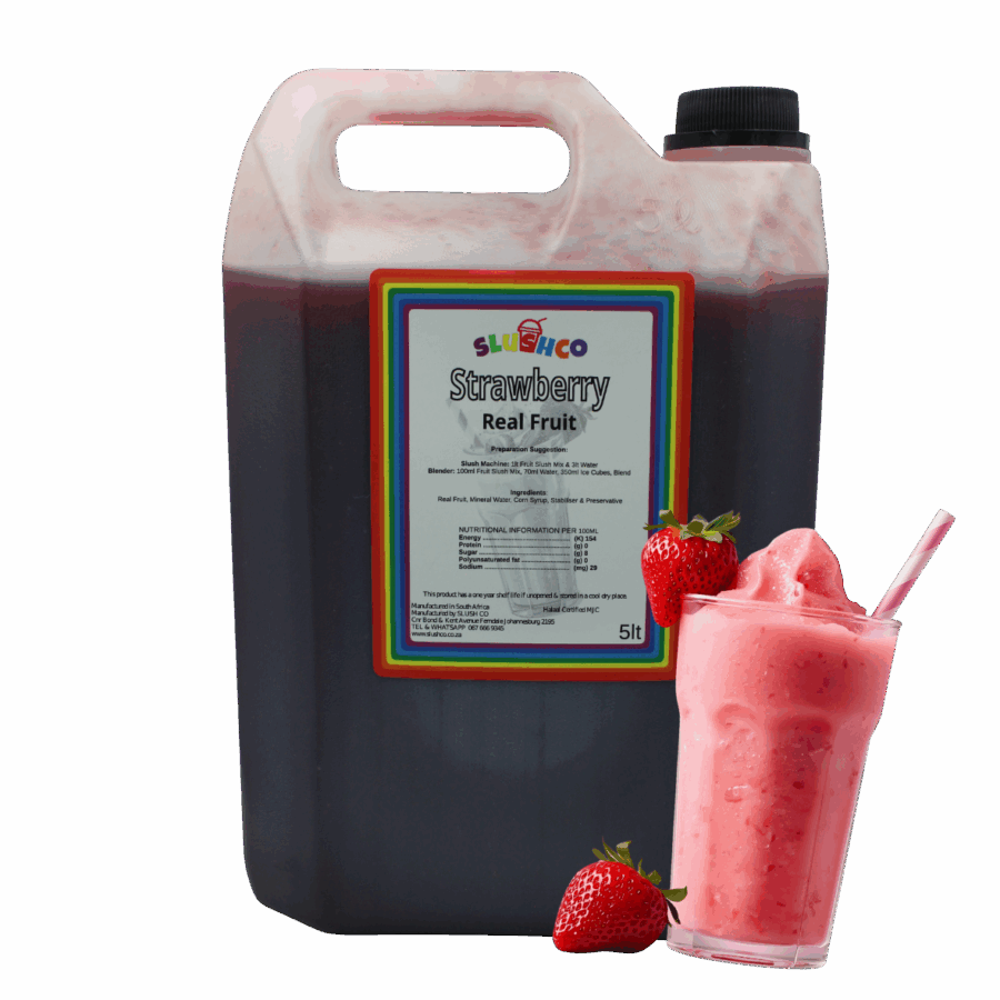 REAL FRUIT Strawberry Slush Syrup 5lt