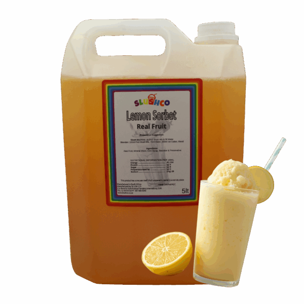 REAL FRUIT Lemon Sorbet Slush Syrup 5lt